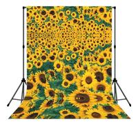 Many Beautiful Sunflowers 5x7ft Photography Backdrop Soft Anti-Wrinkle Photo Background For Studio, Newborn, Birthday Party & Video Recording