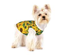 Many Beautiful Sunflowers,Cotton Sleeveless Pet T-Shirt Soft Stretchy Puppy Breathable Vest,L