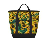 Many Beautiful Sunflowers,Lunch Bags Large Capacity Insulated Tote Bag For Women Men Work Picnic Travel