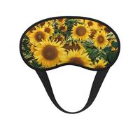 Many Beautiful Sunflowers Print Blackout Sleep Mask for Women & Men, Zero Eye Pressure Eye Mask for Travel and All - Around Sleep
