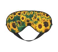 Many Beautiful Sunflowers Print Sleep Eye Mask Block Out Light,Fashion Blindfold for Women Men Plane Travel Nap