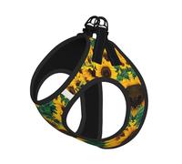Many Beautiful Sunflowers Print Step in Dog Harness and Leash Set,Mesh Pet Vest Harness for Small Dogs and Cats