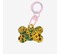 Many Beautiful Sunflowers Printing Acrylic Dog Bone Ornament,Dog Tags Personalized Pet Ornament, Key Chain Bone Shaped Id Tags