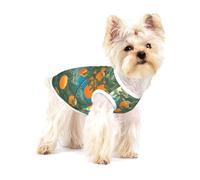Many Big Oranges Small Pet Cotton Vest M Full Print Dog Cat Soft Breathable Elastic Apparel Daily Party Outfit