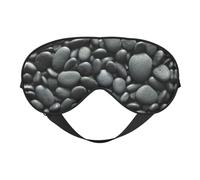Many Black Pebbles Night Mask Soft Reversible Eye Cover Adjustable Strap Light Blocking Comfortable Rest