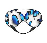 Many Blue Butterflies Print Sleep Eye Mask Outdoor Indoor Travel Camping Meditation Yoga Shift Work Breathable