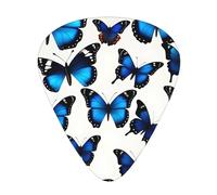 Many Blue butterfly print Guitar Picks 12 Pack Assorted Thickness for Guitar,ukulele,0.46/0.71/0.96mm