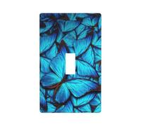 Many Blue Butterfly Print Light Switch Cover Plate,Toggle Wall Plate Cover,Standard Size 11.4 x 7 cm