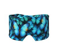 Many Blue Butterfly Print Soft Eye and Ear Muffs for Adults Sleeping Protection Cover for Travel Nap Relief
