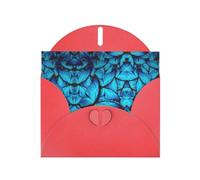 Many Blue Butterfly Printing Notecards With Envelopes Funny Love Buckle Pearl Paper Envelope Packaging Holiday Greeting