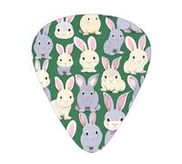 Many Bunny Cute Print Organizer Storage Box Different Thickness Guitar Picks For Acoustic Guitar