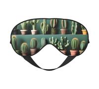 Many Cactus Art Print Lightweight Sleep Mask Breathable Light-Blocking Travel Yoga Outdoor Adventures