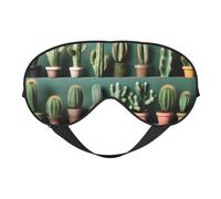 Many Cactus Artprint Travel Office Airplane Night Sleep Shading Blindfold Adjustable Strap Eye Mask