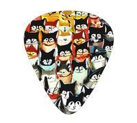 many cartoon cat Print 12 Pcs Guitar Picks Fit Lovers 3 Different Thickness 0.46 0.71 0.96mm