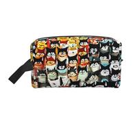 Many Cartoon cat Print Toiletry Bag for Men Travel Toiletry Bag, Spacious Capacity Cosmetic Bag for Women