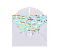 Many cartoon small Airplanes print Greeting Cards - Thank-You Cards Party Invitation Cards for Festive Celebrations