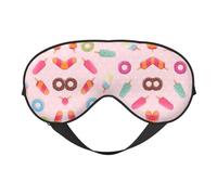 Many Colored Ice Cream Comfortable Sleeping Aid Soft Eye Mask Adjustable Blackout Cover Reversible Night Rest
