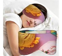 Many Colored Ice Cream Print Adults Eye Mask for Sleeping Soft Breathable Blindfold Daily Home Travel Work