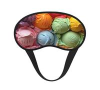 Many Colored Ice Cream Print Adults Washable Eye Mask for Sleeping Light Blocking Nap for Night Rest Cover