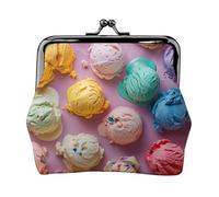 Many Colored Ice Cream Print Change Purse Women's Coin Purse Small Pouches with Kiss Lock,for Coins Cards Small Items