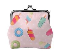 Many Colored ice Cream Print Compact Coin Purse Exquisite Kiss Lock Wallet Cute Mini Pouch Coins Cards Wallet