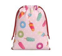 Many Colored Ice Cream Print Functional Gift Storage Bag Eco-Friendly Comfortable Touch Outdoor Activities Use