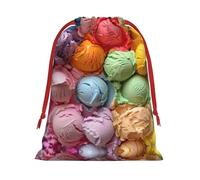 Many Colored Ice Cream Print Practical Drawstring Gift Travel Pouches Men Women Multiple Occasion Daily Carry