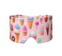 Many Colored Ice Cream Print Soft Eye and Ear Muffs for Adults Sleeping Protection Cover for Travel Nap Relief