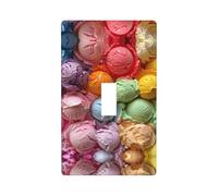 Many Colored Ice Cream Print Wall Plate, Acrylic Back Panel Or Plate, Protect Wall from Finger Prints