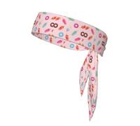 Many Colored Ice Cream Printing One-Pack Tie Headbands Moisture Wicking Athletic Sports Head Band For Men And Women