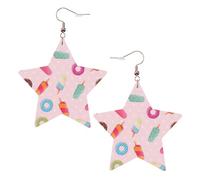 Many colored ice cream Women's Fashion Earrings, Celestial Dangle Earrings, Star Shape Jewelry for a Versatile