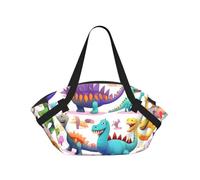Many Colorful Cartoon Dinosaurs Print Foldable Camping Bag Duffle Bag Waterproof Travel Bag Camping Mattress For Outdoor Park Beach