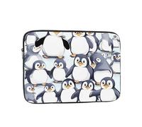 Many Cute Baby Penguins Sketch Laptop Case 10 inch, Shockproof Protective Computer Sleeve Cover Water Resistant Laptop Bag Carrying Tablet Cover Briefcase Handbags Gifts for Men Women