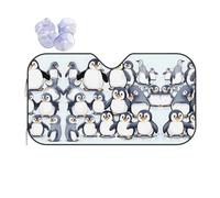 Many Cute Baby Penguins Sketch Printing Summer Sun Shade Sunshade Windshield Cover Front Window Shade Sun Visor Shade Car Accessories