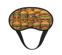 Many Cute Burgers Blackout Sleep Mask with Elastic Band Design Fits All Head Shapes Ideal for Travel Office and Shift Work