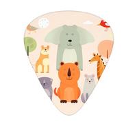 Many cute cartoon animals Guitar picks in thin, medium, and thick sizes, 12-piece set, suitable for electric guitar and various instruments