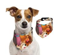 Many Cute Dogs Dog Bandanas,Summer Bandanas for Dogs Washable Adjustable Dog Triangle Scarf Bibs Cute Pet Bibs for Medium Large Dogs Puppy and Cats Small