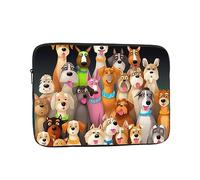 Many Cute Dogs Laptop Sleeve Bag 13 Inch Waterproof Shockproof Laptop Case Bag Lightweight Tablet Travel Cover Computer Skin Bag Tablet Carrying Case