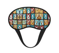 Many Cute Llama Tile Elastic Band Eye Mask for Sleeping, Blackout Sleep Mask Block Light, Comfortable Travel Nap