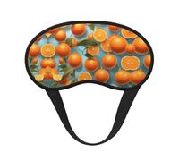 Many Delicious Oranges Blackout Sleep Mask with Elastic Band Design Fits All Head Shapes Ideal for Travel Office and Shift Work