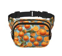 Many Delicious Oranges Printed multifunctional waist bag, unisex trendy messenger bag, travel sports storage bag