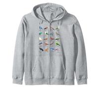 Many different types of pigeons Zip Hoodie