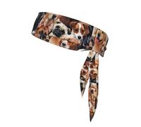 Many Dogs Print Headband,Breathable Athletic Headband,for Running,Tennis,Versatile Head Gear