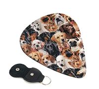 Many Dogs Set Of 6 Guitar Plectrums For Acoustic Guitar, Electric Guitar, Bass, Ukulele - Thin, Medium And Thick.