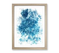 Many Dolphin Watercolour Modern Framed Wall Art Print, Ready to Hang Picture for Living Room Bedroom Home Office Décor, Oak A4 (34 x 25 cm)