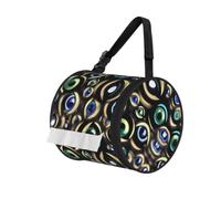 Many Evil Eyes Print Cylinder Tissue Organizer Bag With Strap, Portable Toilet Roll Holder For Camping Car
