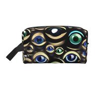 Many Evil Eyes Printed Travel Storage Pouch, Double Sided Large Bag for Clothes and Personal Accessories