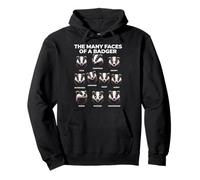 Many Faces Of A Badger Funny Animal For Men Women Kids Pullover Hoodie