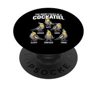 Many Faces Of A Cockatiel Funny Bird Lover PopSockets Adhesive PopGrip