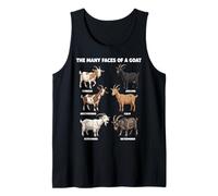 Many Faces of A Goat Funny Goat Lover Cute Farm Animal Tank Top